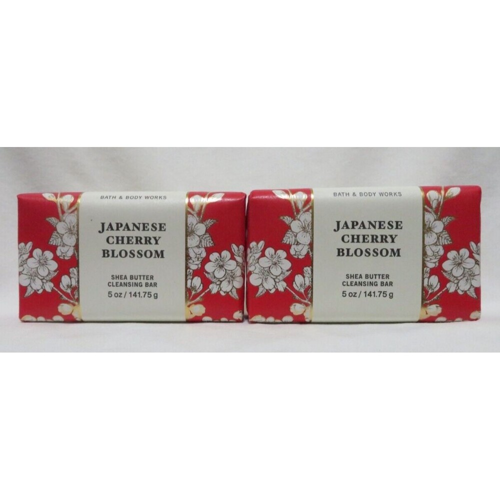 JAPANESE CHERRY BLOSSOM Bath & Body Works Cleansing Bar 5 oz x 2